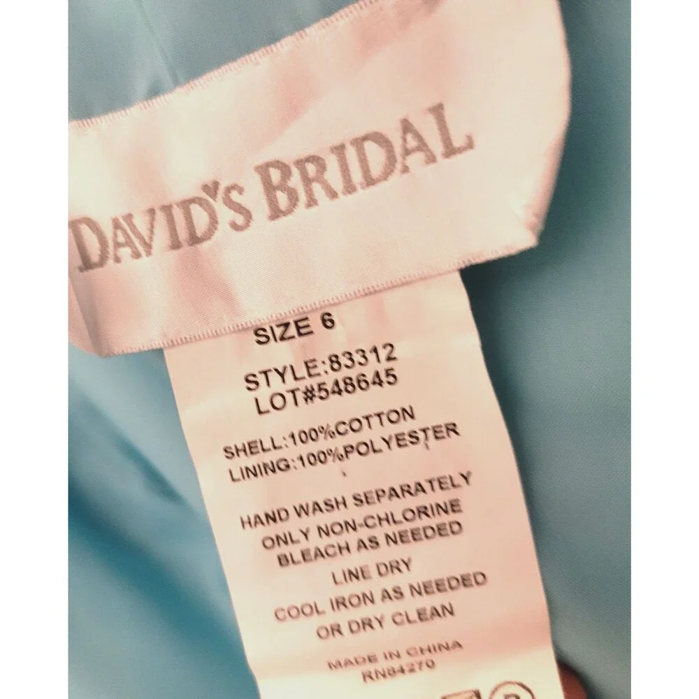 VTG y2k Turquoise Strapless Cotton Fit & Flare Dress 6 Small Blue Cocktail Mini - Picture 6 of 8